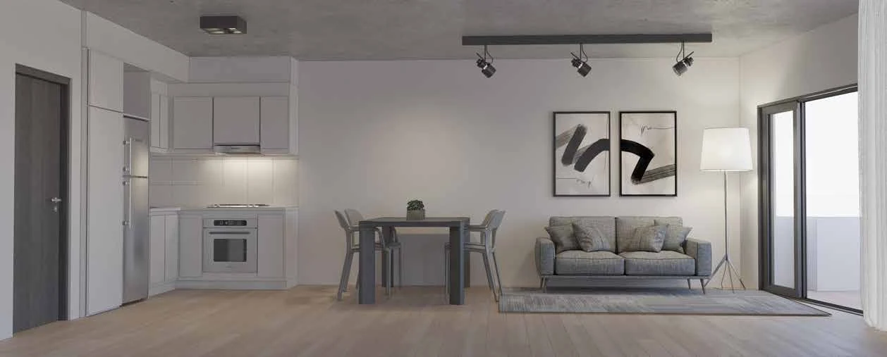Living con acceso al balcón