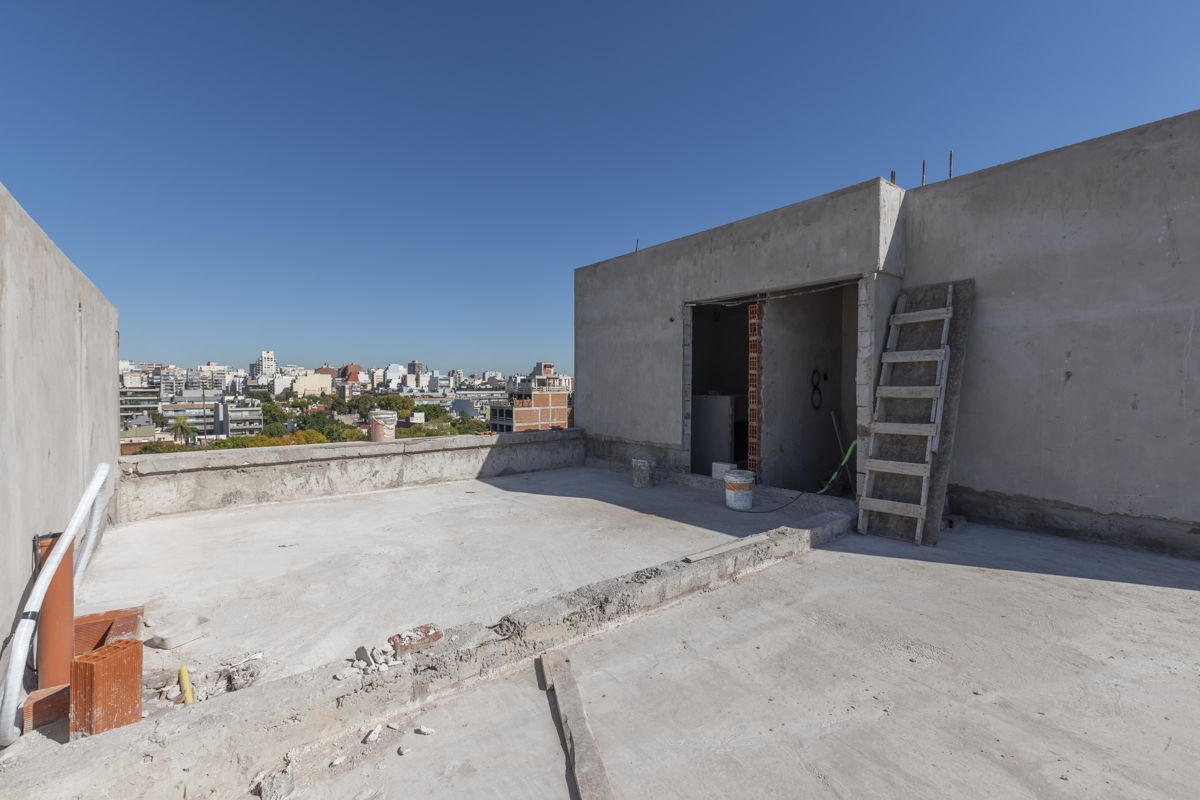 Terraza del edificio en obra