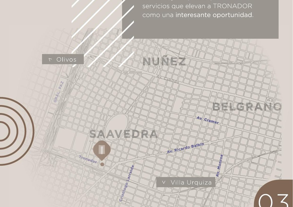Mapa de ubicación de Tronador 4056 en Saavedra